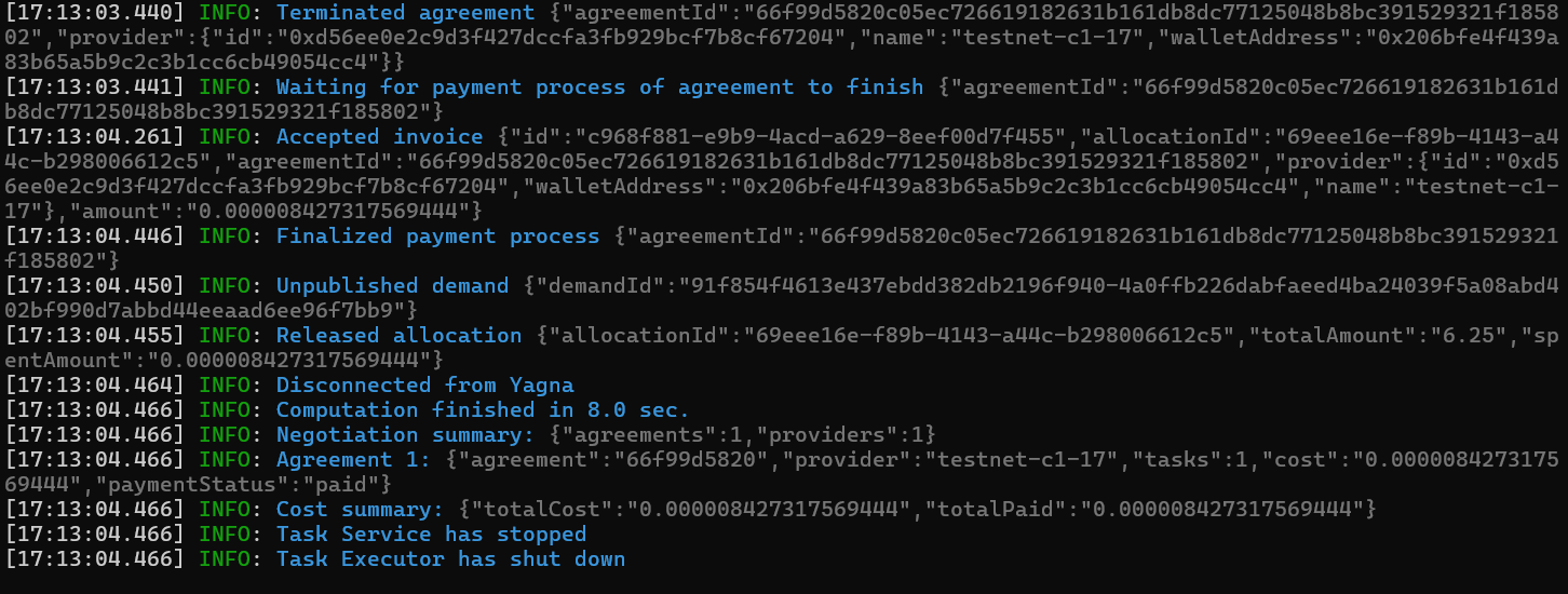 Multiple Commands output log